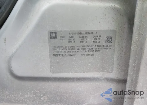 2014 Chevrolet Cruze Ls Auto from USA, damaged, VIN 1G1PA5SG7E7372316